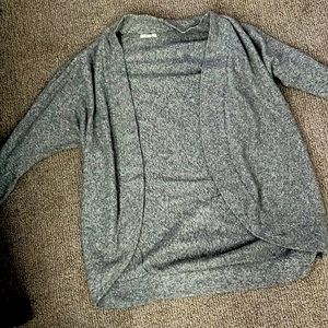 grey cardigan